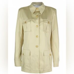 VINTAGE Escada utility jacket beige golden bottons size 44